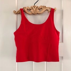 SPANX Vibrant Red Crop Top